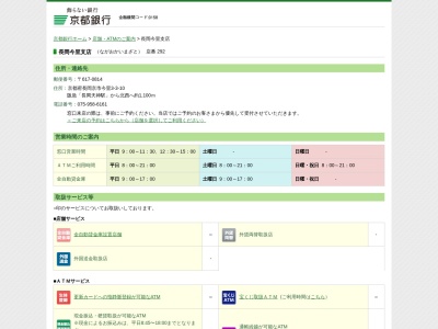 京都銀行長岡今里支店(京都府長岡京市今里3-3-10)