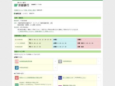 京都銀行池田支店(大阪府池田市呉服町3-19)