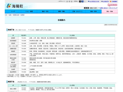 海陽町役場海南庁舎(徳島県海部郡海陽町大里128)