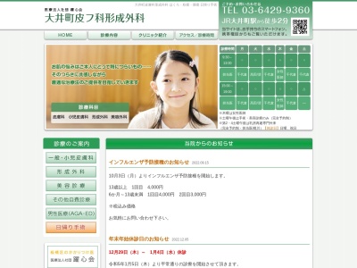 医療法人社団　躍心会　大井町皮フ科形成外科のクチコミ・評判とホームページ