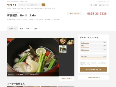 ランキング第9位はクチコミ数「0件」、評価「0.00」で「彩食健美hachi baco」