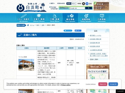 椿温泉足湯(日本、〒649-2326和歌山県西牟婁郡白浜町椿１０５９)