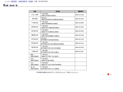 八幡浜警察署真穴駐在所(愛媛県八幡浜市穴井1-11)