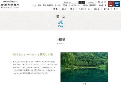中綱湖の大山桜のクチコミ・評判とホームページ